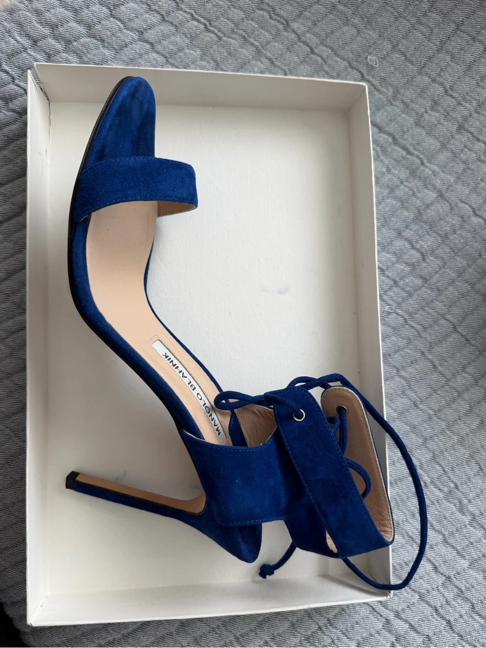 Manolo Blahnik Laramod Cobalt Blue Sz. 39.5 Originally $815